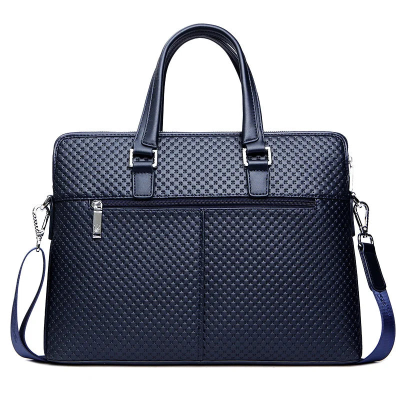 Leather Laptop Bags For Men Luxury Handbags Man Shoulder Computer Notebook Bag For 14.1" Macbook Air DELL HP ASUS 2025 Fashion