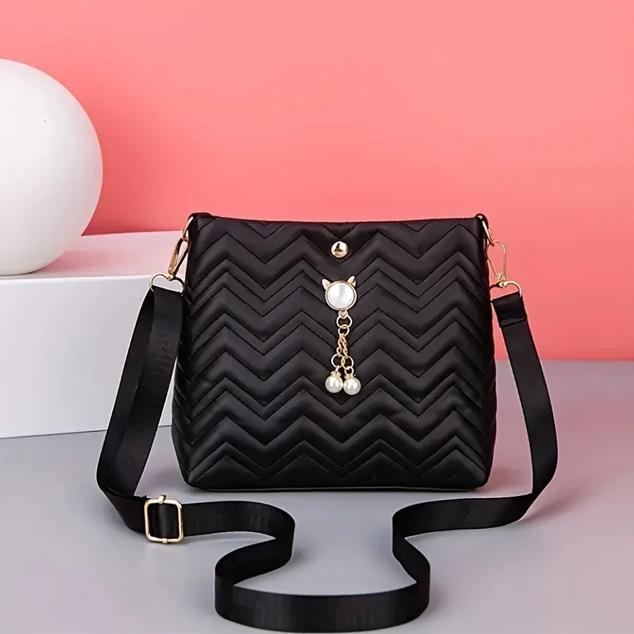Luxury Women's Small Crossbody Bag PU Leather Messenger Bags Zipper Handbags Purse Stylish Novelty Handbag