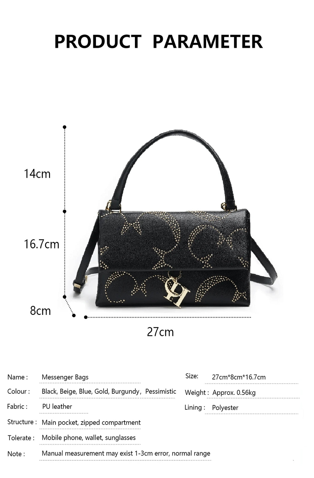 Luxury Women's Crossbody Bag Classic Gold Chain Hardware Accessories Women's Leather  Fashion Designer Women's Shoulder Bag