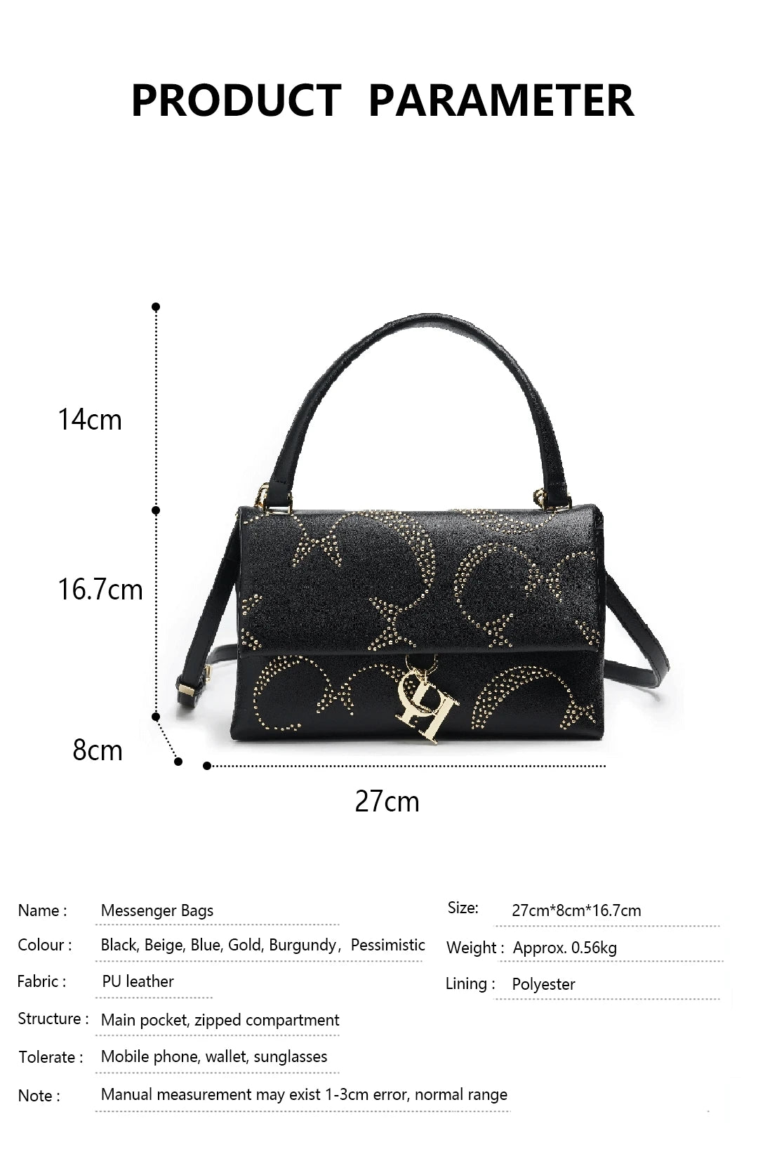 Luxury Women's Crossbody Bag Classic Gold Chain Hardware Accessories Women's Leather  Fashion Designer Women's Shoulder Bag