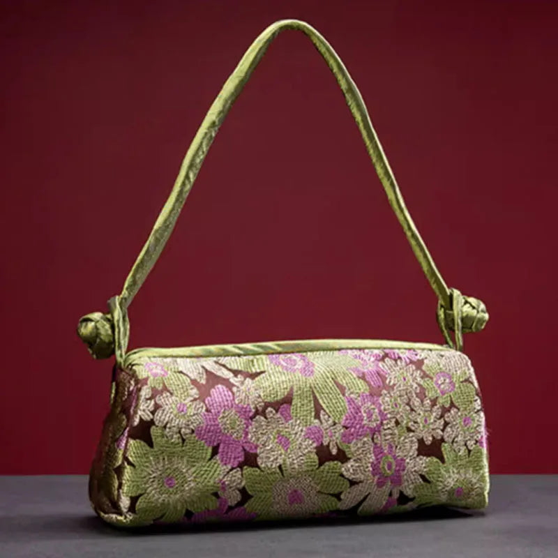 Luxury Silk Embroidered Women Bag 2025 New Fashion Matching Bride Women Handbag Evening Bag Shoulder Bag