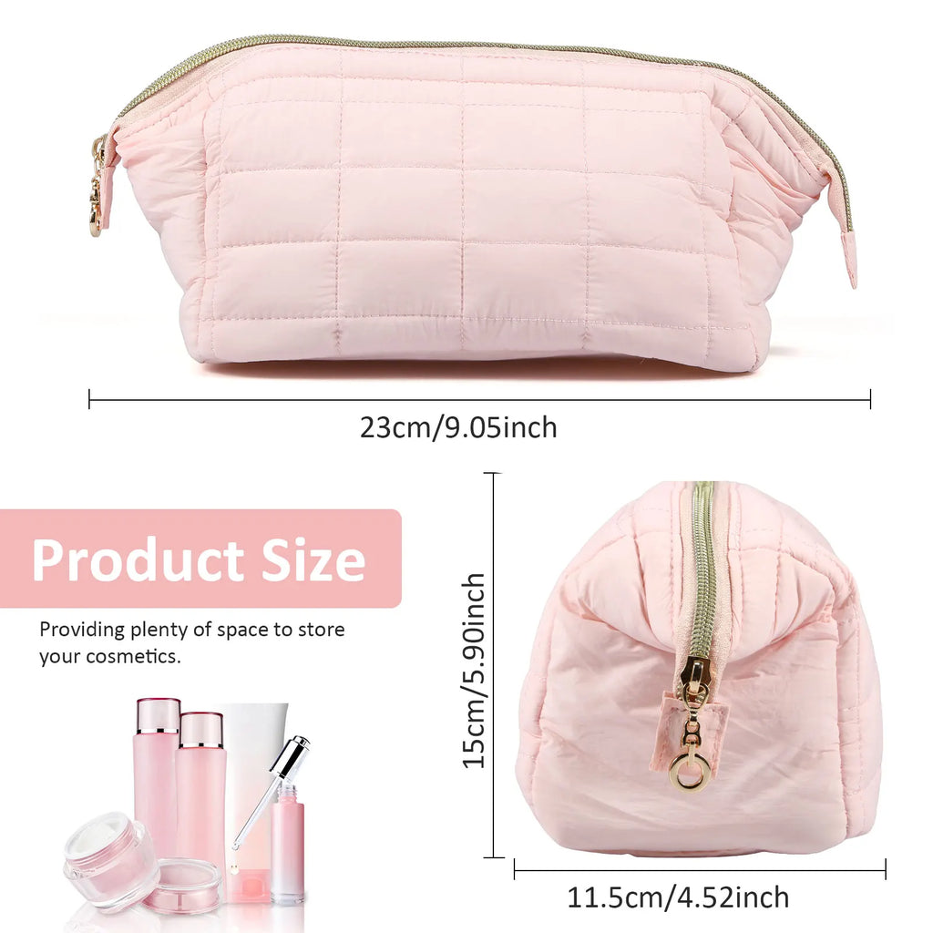 Makeup Bags Large Capacity Travel Cosmetic Bag Lightweight Toiletry Travel Bag with 3 Inner Pockets Multipurpose Makeup Pouch