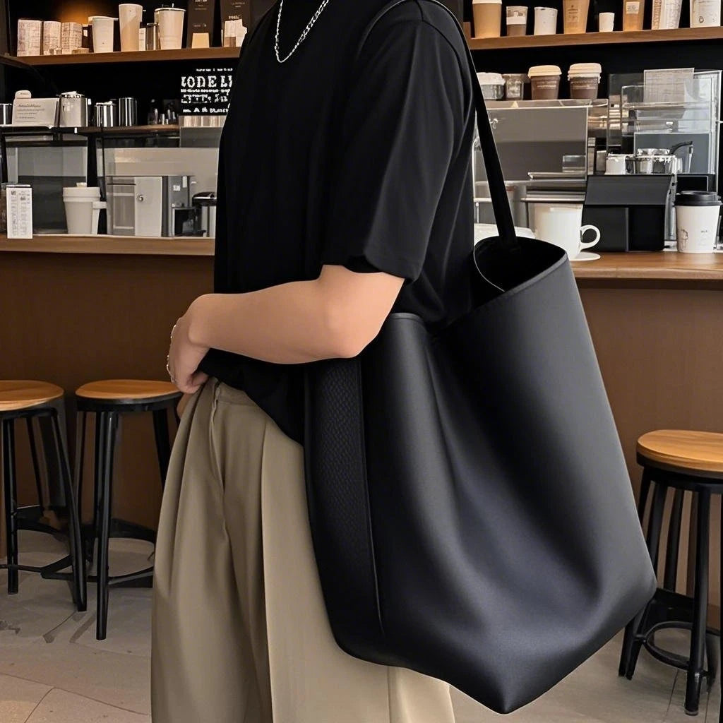 Simple Tote Bag Women's Satchel Fashion Sling Shoulder Shopping Outdoor Large-capacity Storage Shopping Bag Bucket Handbags