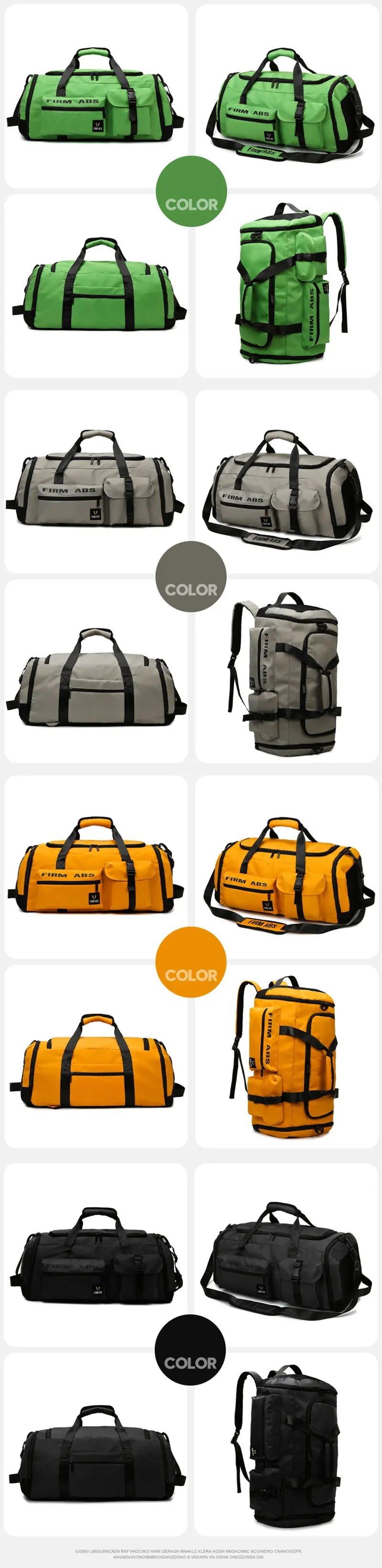 Big Sports Gym Bag Travel Duffel Bag with Wet Pocket & Shoes Compartment Outdoor Basketball Backpack Weekend Tote for Men Women