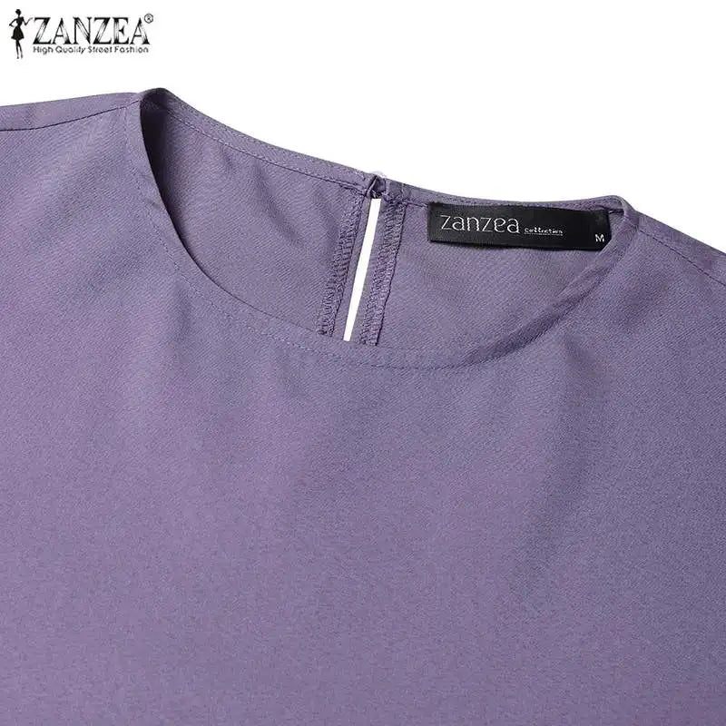 2025 ZANZEA Fashion Muslim Dress Women Tukey Abaya Robe Long Sleeve Maxi Sundress Vestido Dubai Kaftan Islamic Clothing Oversize