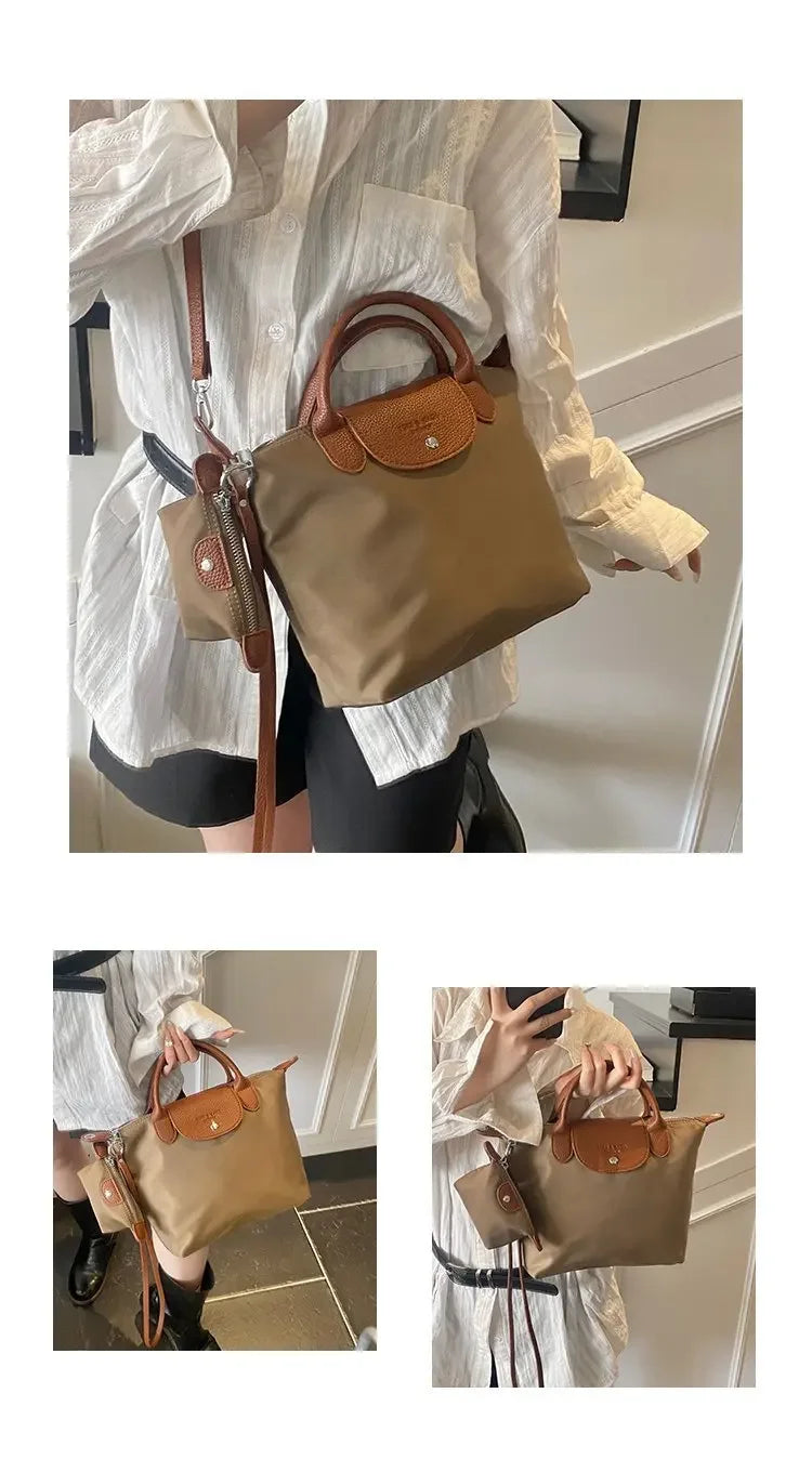 Luxury 2025 Work Tote - Fashion Patchwork Handbag with Long Strap Large Capacity, Waterproof Lining, Perfect for Office & Travel