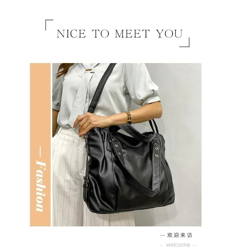 Female Hobo Handbag Large Capacity Shoulder Bags Big Stylsih Tote Bag Ladies Soft Leather Hobos Messenger Bags Women Shopper Bag