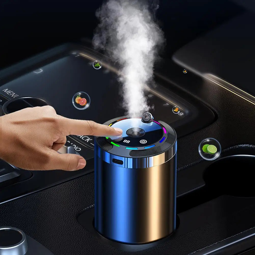 Car Diffuser Humidifier Car Air Freshener Multi-Function Aromatherapy LED Light USB Charger Essential Oil Diffuser Accessories