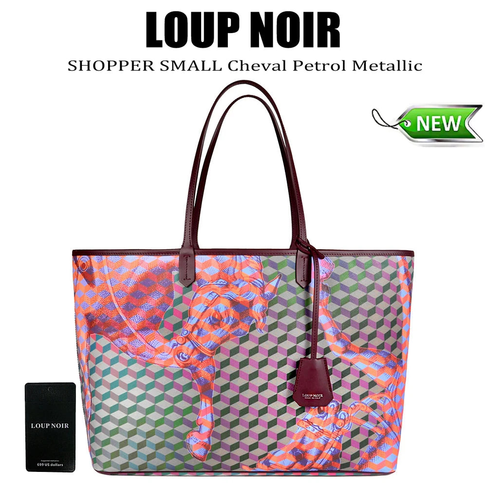 NEW LOUP NOIR Tote Bag for Women Shoulder Women Bags High Quality Famous Brands Bag Casual Totes Large Capacity Horse Noir Bag