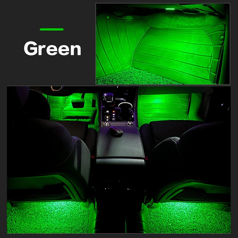 LED Car Footwell Light RGB Atmosphere Lamp Interior Decorative For VW Golf 6 MK6 EOS Sharan 7N Touareg 7L 7P Passat B5 B6 Arteon