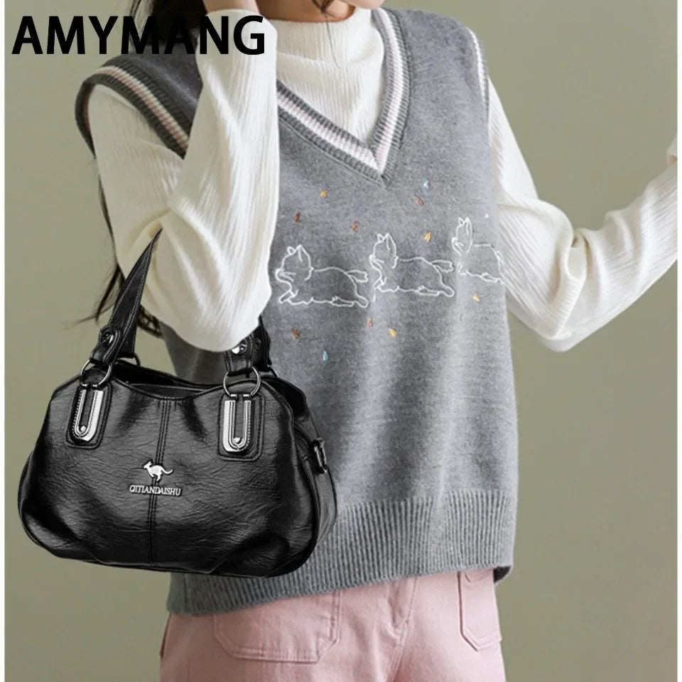 Luxury Handbags 3 Layers Large Capacity High Quality Designer Handbags Soft Leather Ladies Shoulder Crossbody Bag for Women Sac