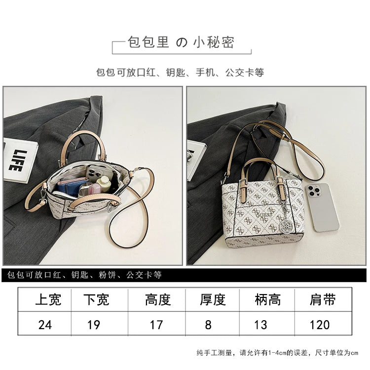 Chic Leather Crossbody Bag For Women Luxury Brand Shoulder Handbag Ladies Purse With Engraved Buckle