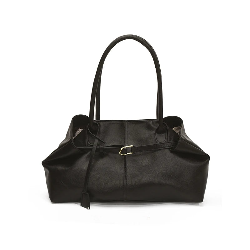 Women's Tote Bag, Large Capacity Soft Leather Shoulder Bag, Retro Casual Handbag, Perfect for Commuting Handbags Travel Bag