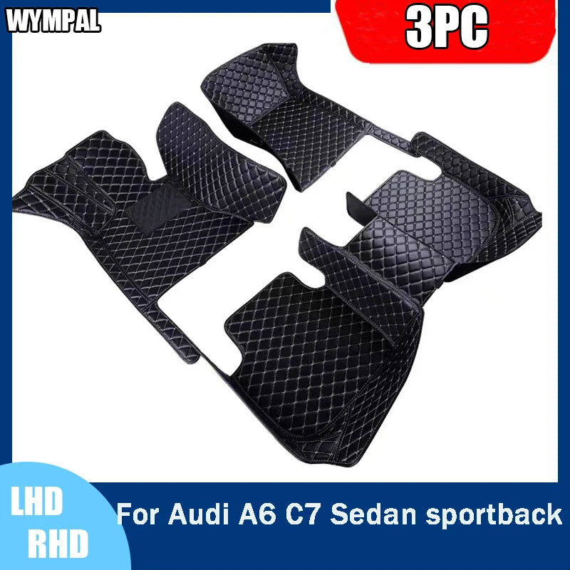 Custom Car Floor Mat for Audi A6 C7 Sedan sportback Allroad Avant 2007 2008 2009 2010 2012 2013 2014 2015 2016 2017 2018 styling