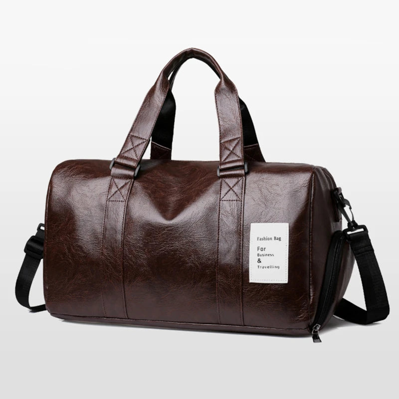 Gym Bag Leather Sports Bags Dry Wet Bags For Men Women Training for Shoes Fitness Yoga Travel Storage Luggage Shoulder Sport Bag