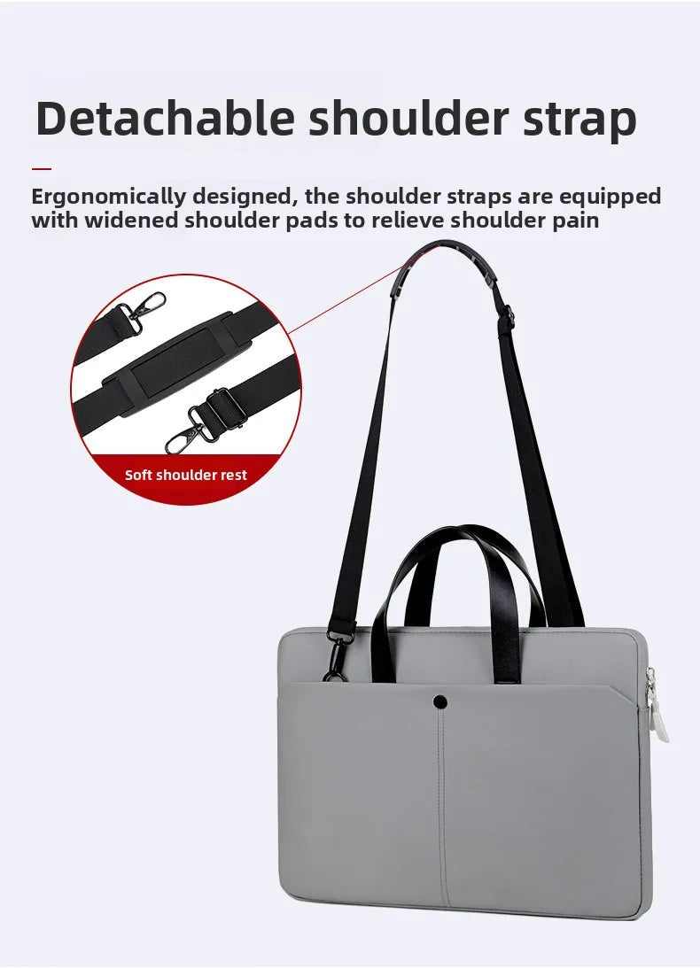 Commuting Laptop Bag, 14 Inch And 15 Inch Waterproof Crossbody Bag, Hand-held Briefcase, File Bag, Conference Materials Bag