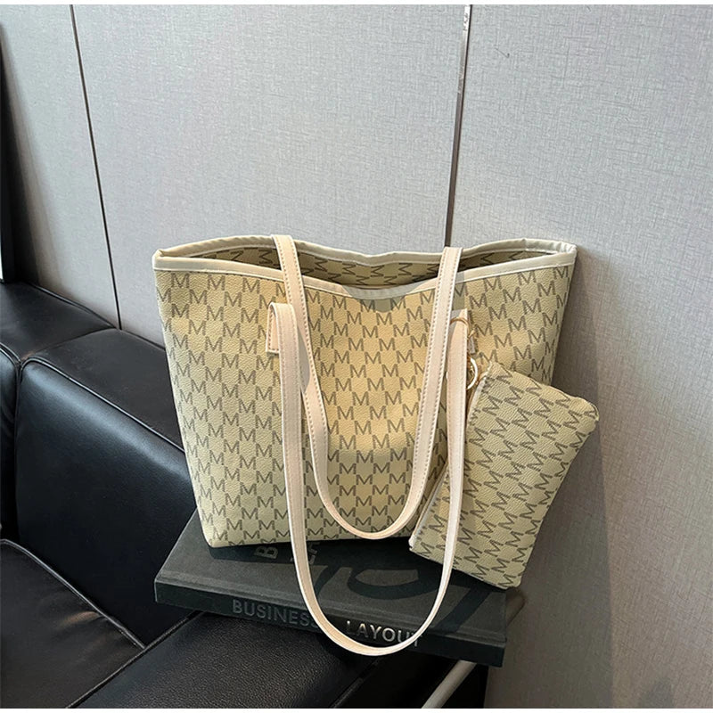 Luxury Women's Handbag Retro Casual Large Capacity Tote Bag Fashion Commuter Shoulder Bag High Quality Women Bag With Coin Purse