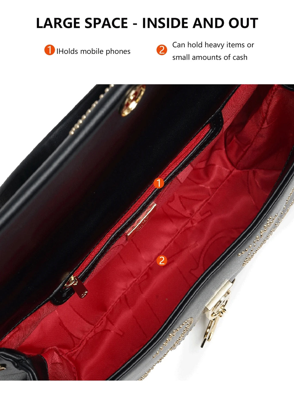 Luxury Women's Crossbody Bag Classic Gold Chain Hardware Accessories Women's Leather  Fashion Designer Women's Shoulder Bag