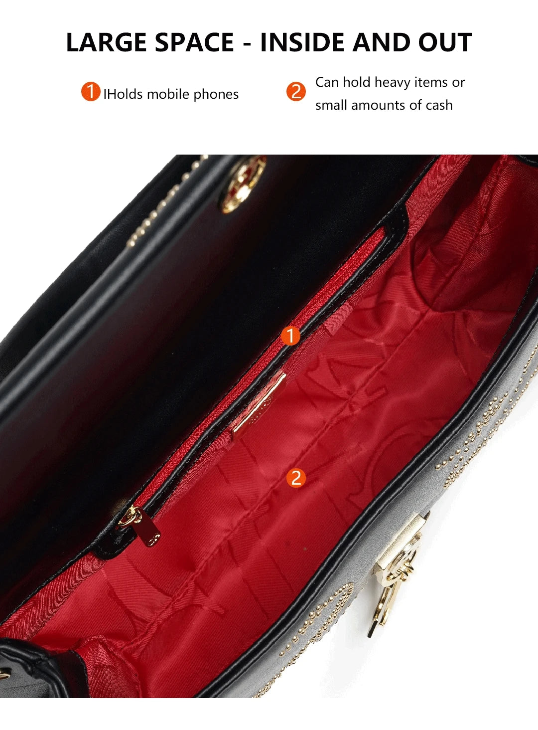 Luxury Women's Crossbody Bag Classic Gold Chain Hardware Accessories Women's Leather  Fashion Designer Women's Shoulder Bag