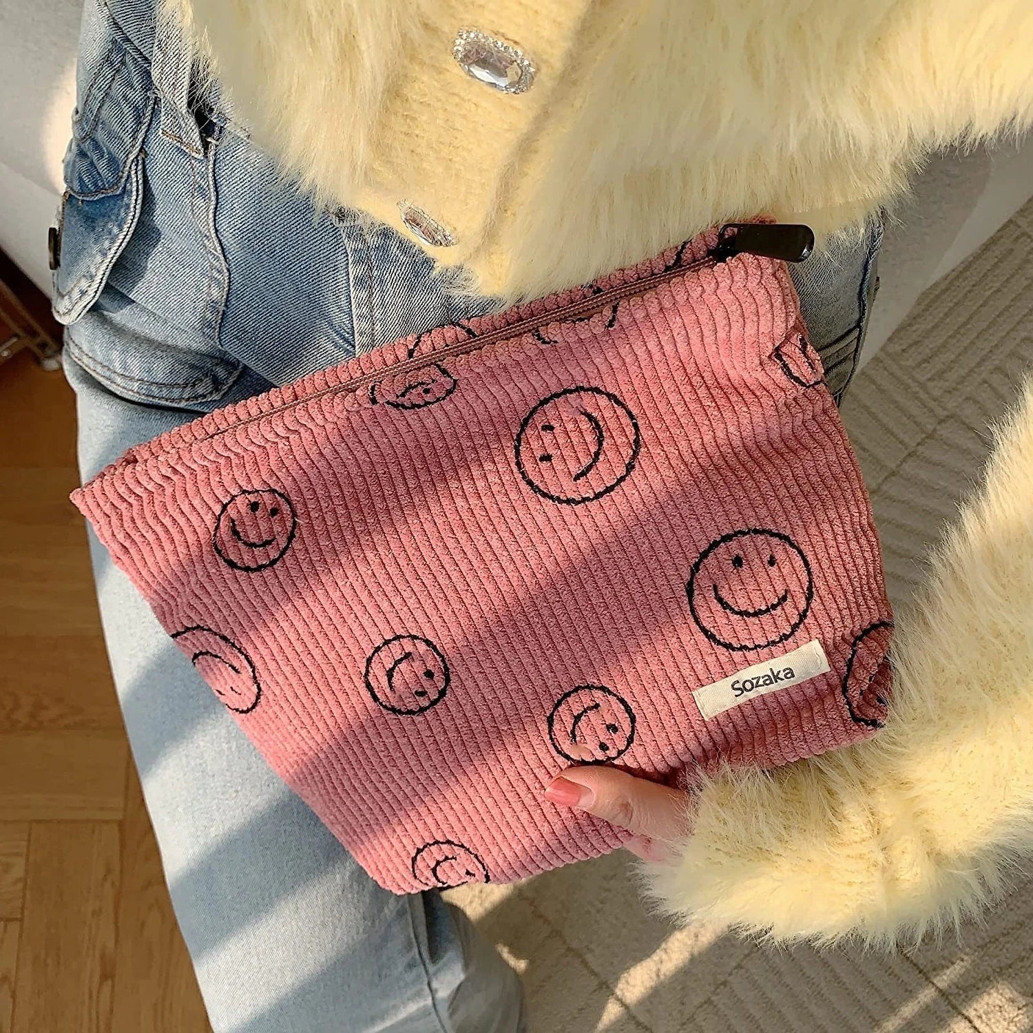 Makeup Bag Travel Toiletry Bag Cute Makeup Brushes Bag Cosmetic Bags for Women Zipper Makeup Bags for Purse