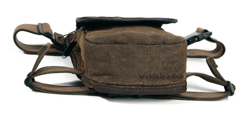 Men's Canvas Drop Leg Bag Motorcycle Multi-purpose Messenger Shoulder Bag High Quality Belt Hip Bum Waist Fanny Pack for Camping
