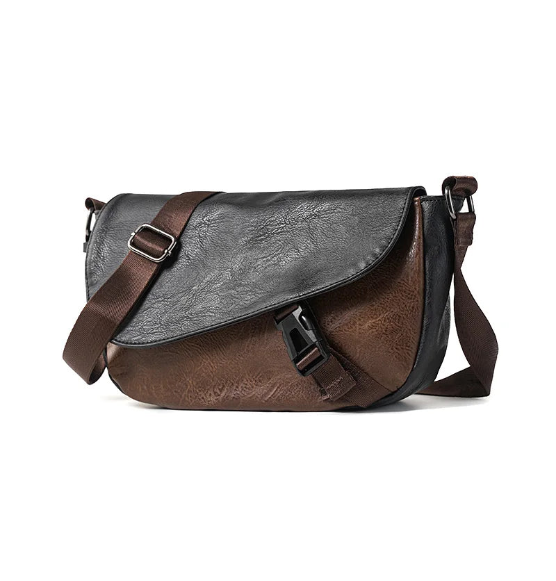 Trendy Men's Retro Small Satchels Bag Versatile Commuting Shoulder Bags New Fashion Postman Bags For Cool Boys