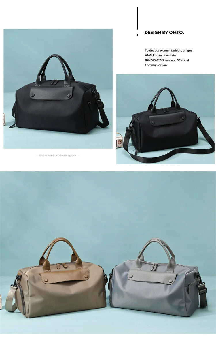 Sports Gym Bag for Women Travel Duffle Bag with Shoe Compartment & Wet Pocket Fitness Weekender Overnight Luggage Yoga Bag