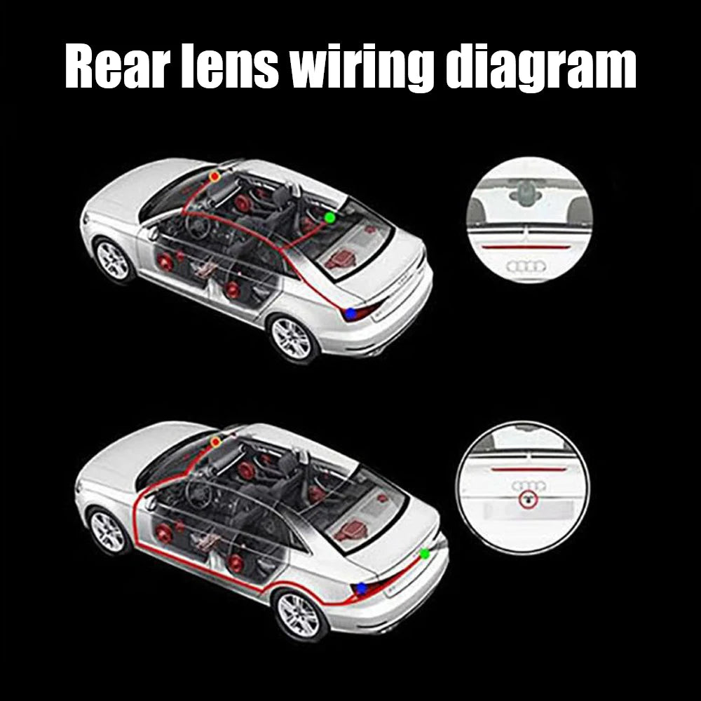 Dash Cam HD 1080P for Car DVR 3CH 360 Camera 24H Parking Monitor & GPS Night Vision Auto Video Recorder 128Gmax Vehicle DVR