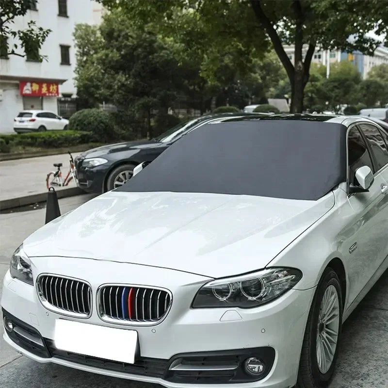 Magnetic Car Front Windscreen Cover Automobile Sunshade Cover Car Windshield Snow Sun Shade Waterproof Car Cover 210 120cm