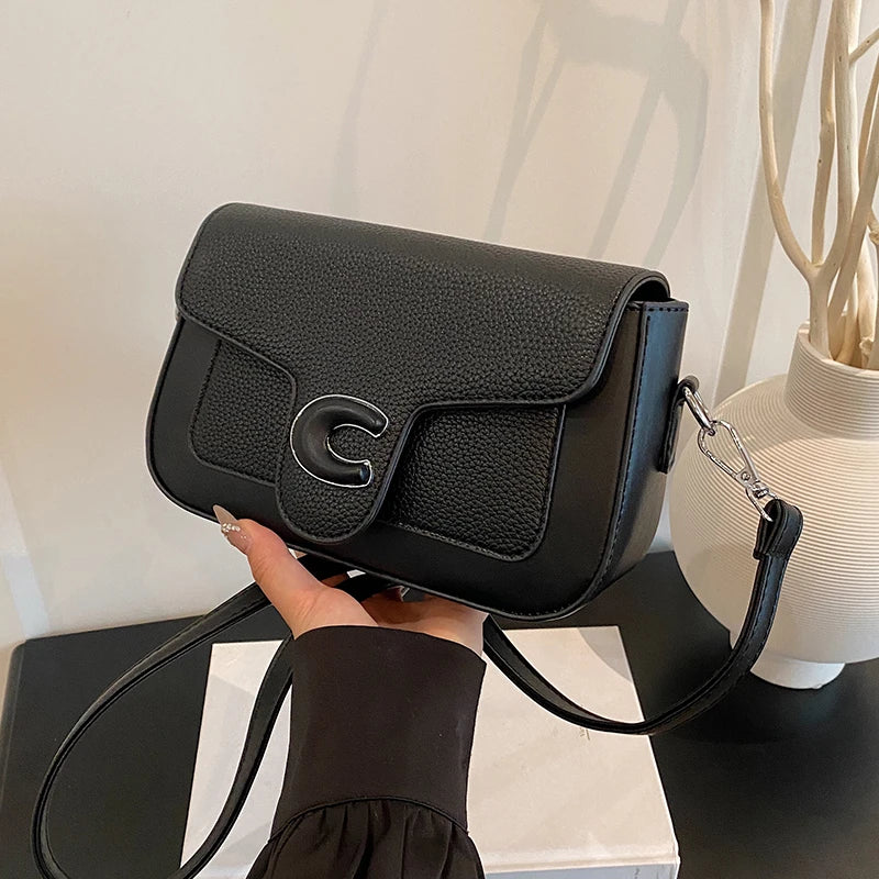 Chic Parisian-Style Tote Bag Luxury Leather Crossbody Bag For Women Elegant Vintage Design Shoulder Bag