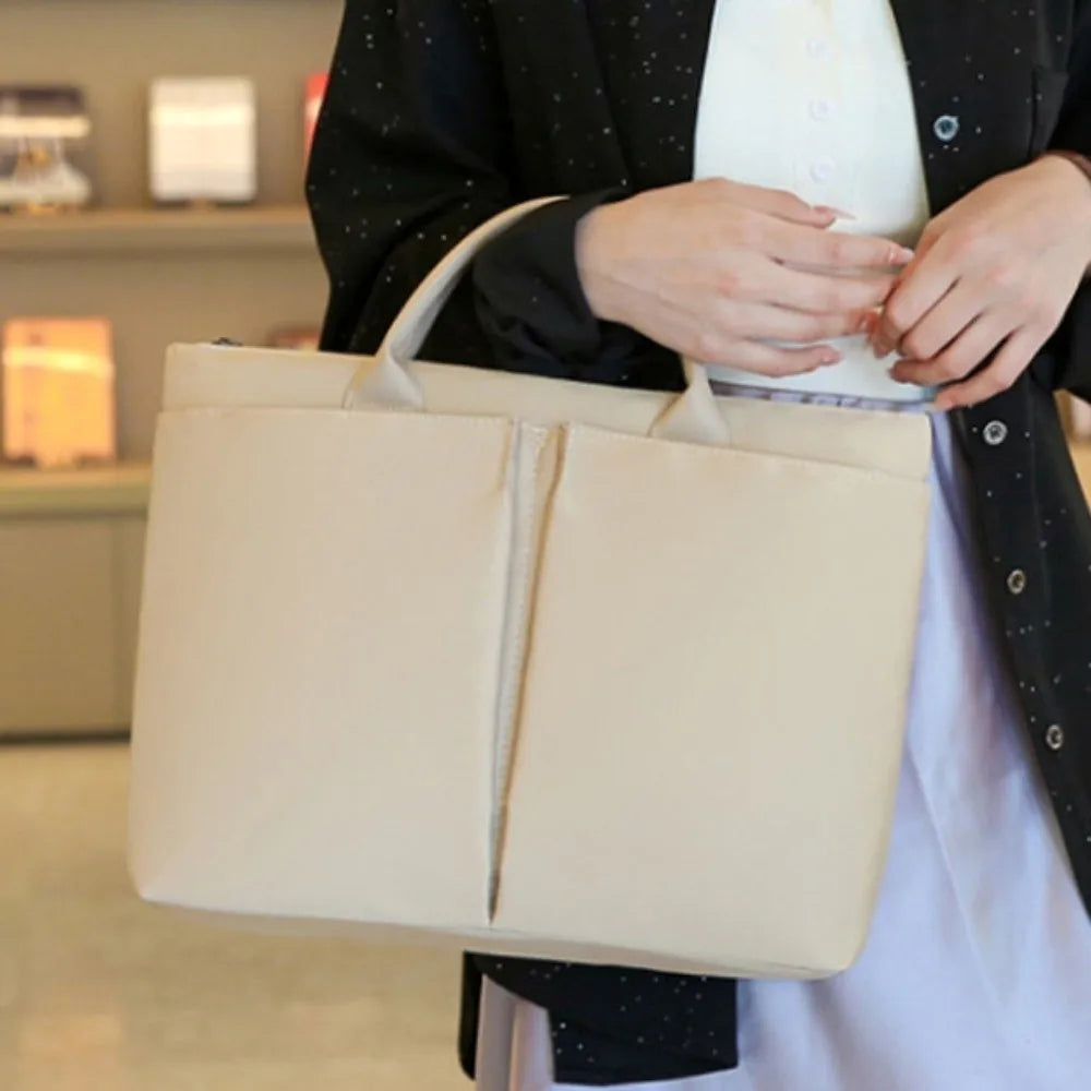 15.6inch Portable Laptop Bags Shoulder Strap with Handle Laptop Handbag Lightweight Solid Color Notebook Sleeve Bag Travel