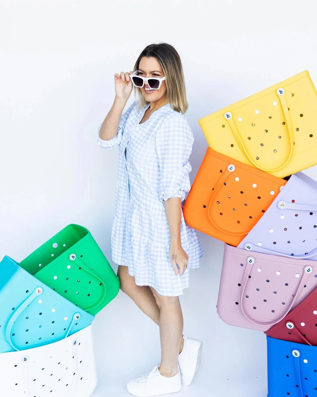 Luxury Beach Tote Bags For Women EVA Rubber M L XL Size Waterproof Travel Picnic Storage Basket Girls Shopping Handbag Bag