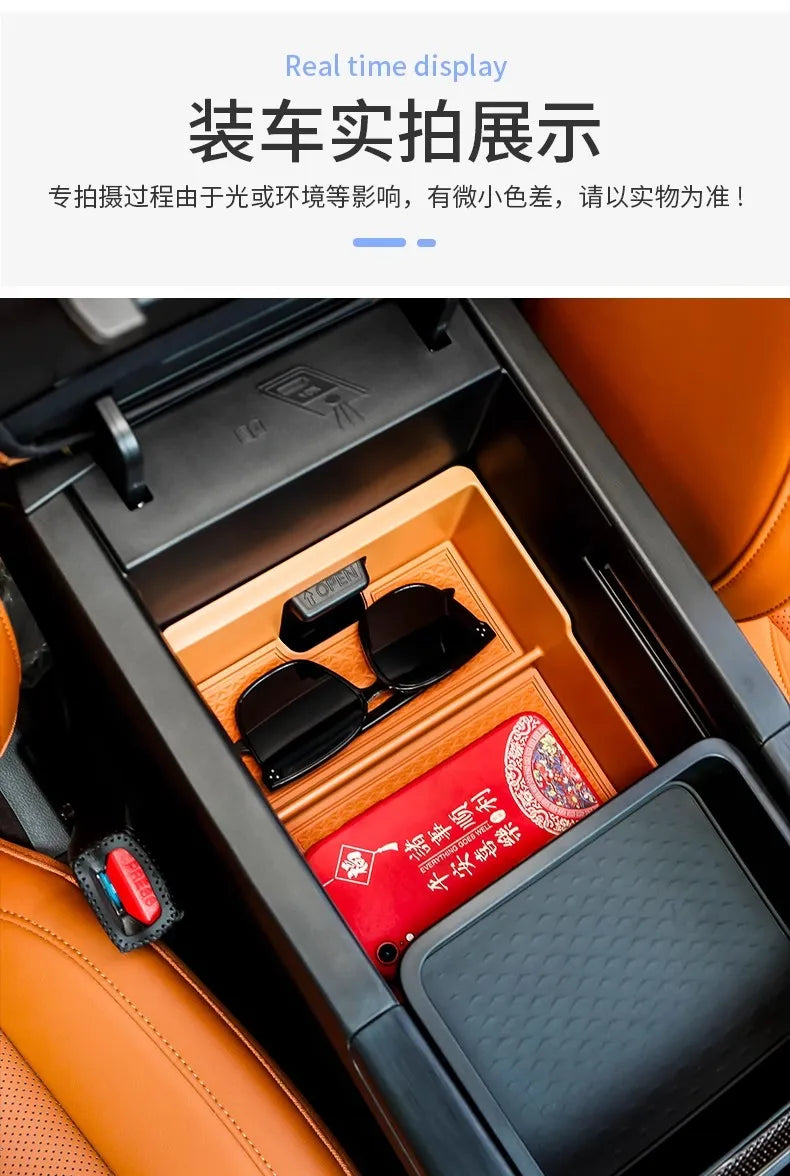 Hidden Storage Box For Great Wall GWM Haval H9 II 2024 2025 2nd Gen Car Center Console Armrest Box Layered Organized Container