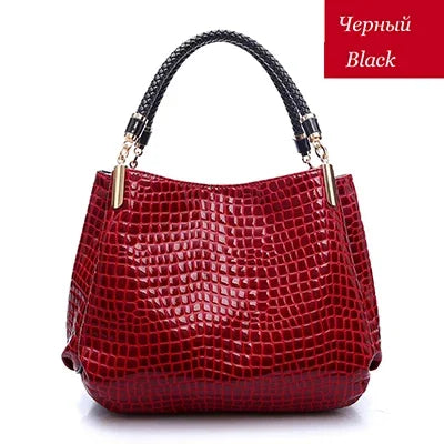 Luxury Ladies Hand Bags Purse Fashion Shoulder Bags Bolsa Sac Crocodile Famous Designer Brand Bags Women Leather Handbags