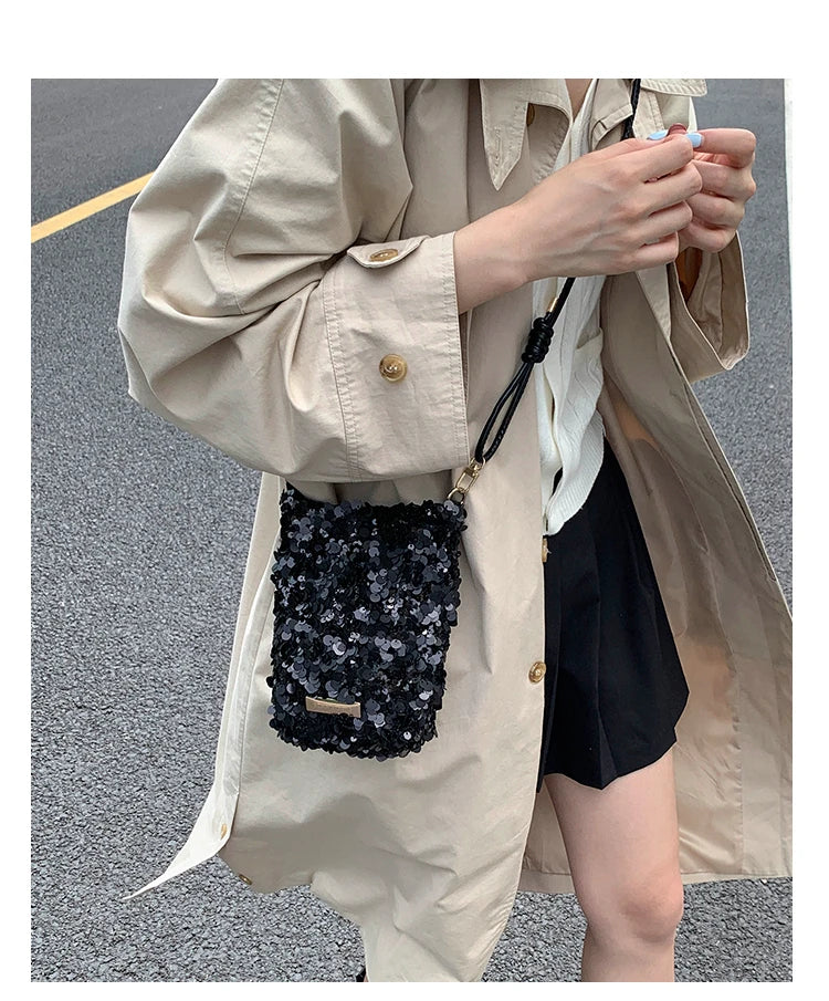 2025 New Large Sequined Bags for Women Are in Trend This Year – Large-Capacity Tote Bags with a Stylish Texture, Suitable as Sho