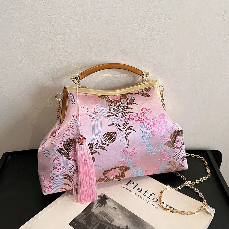 Luxury Women Party Dinner Bag Fashion Ladies Dinner Bag Elegant Wooden handle Simple Formal Gorgeous Crossbody Daily use Purse