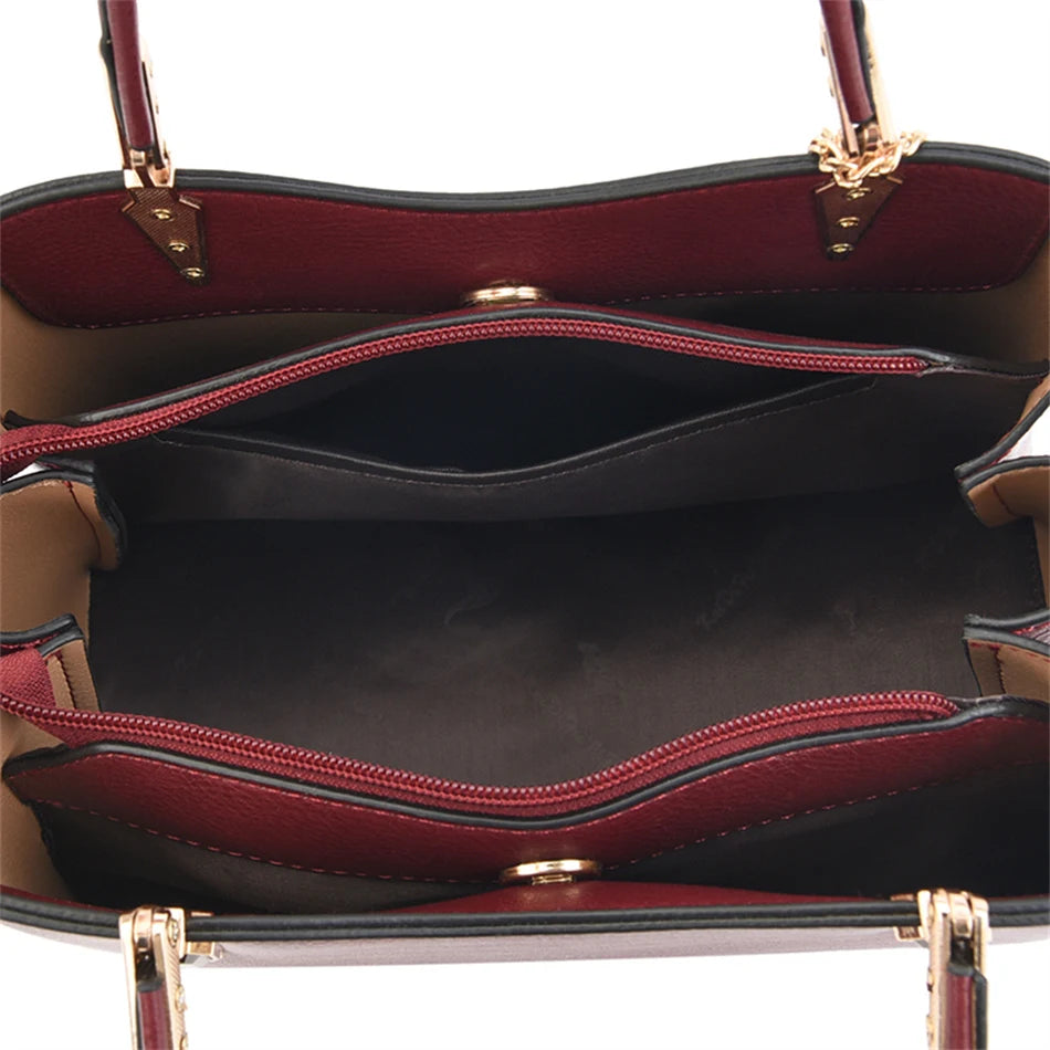 Luxury Soft Leather Handbag Women's Bag 2022 Trend Designer 3 Layers Shoulder Crossbody Sac Ladies Large Capacity Messenger Tote