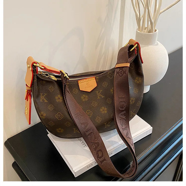 2025 Hobo Bag Monogram, Spacious Shoulder Purse for Women, Large Capacity Crossbody Tote, Fashion  Versatile Sling Bag