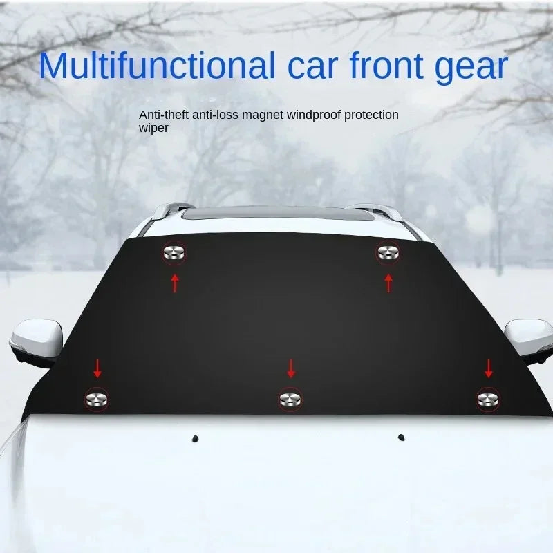Magnetic Car Front Windscreen Cover Automobile Sunshade Cover Car Windshield Snow Sun Shade Waterproof Car Cover 210 120cm