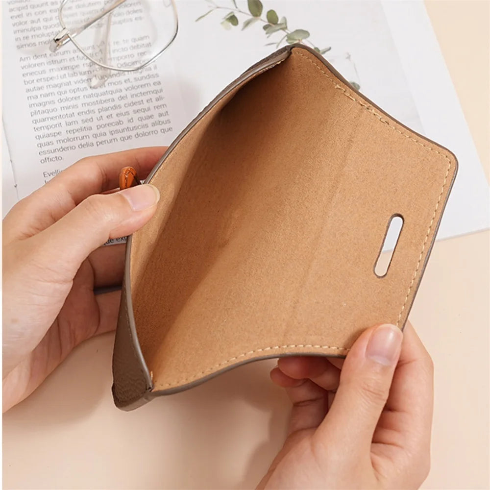 Luxury Pu Leather Glasses Bag Woman Portable Eyeglasses Protect Case Unisex Fashion Travel Sunglasses Case Eyewear Accessories