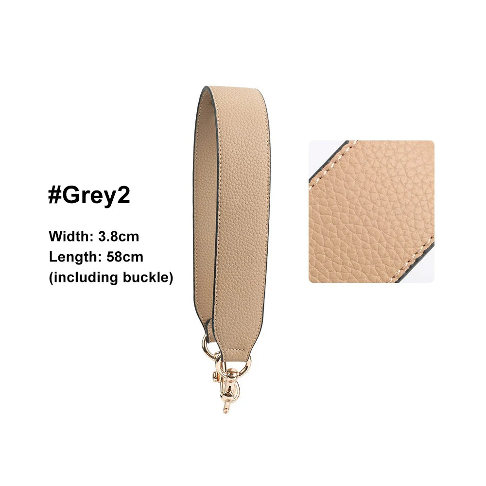 Luxury 3.8cm*58cm Leather Wide Single Shoulder Bag Strap Replacement Underarm Bag Strap Lady's Handbag Belt