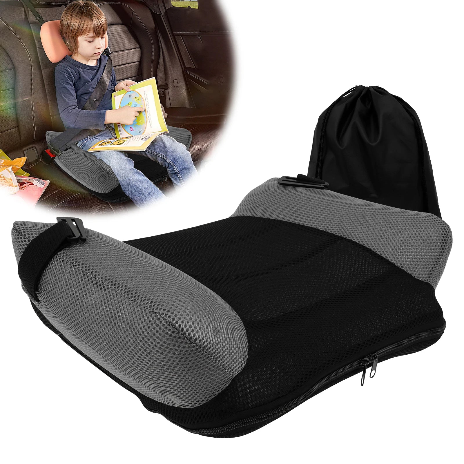 Inflatable Car Booster Seat Cushion Portable Booster Seat With Storage Bag Comfort and safety Travel PVC Mat for Kids Toddlers