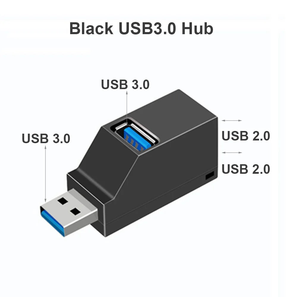 USB 3.0 HUB Extender Car Splitter Multi Port USB Hubs 2.0 For Laptops Office Multi Function Reading U Disk USB Charging Adapter