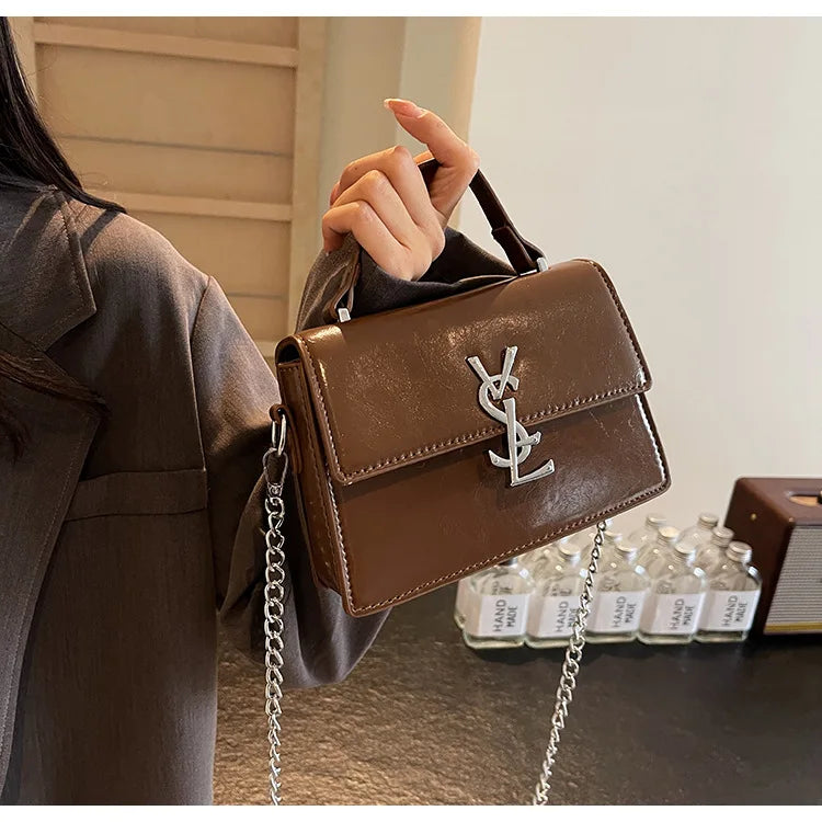 Designer style bag - 2025 hit product - Retro high-end evening bag Classic and versatile chain strap crossbody small square bag