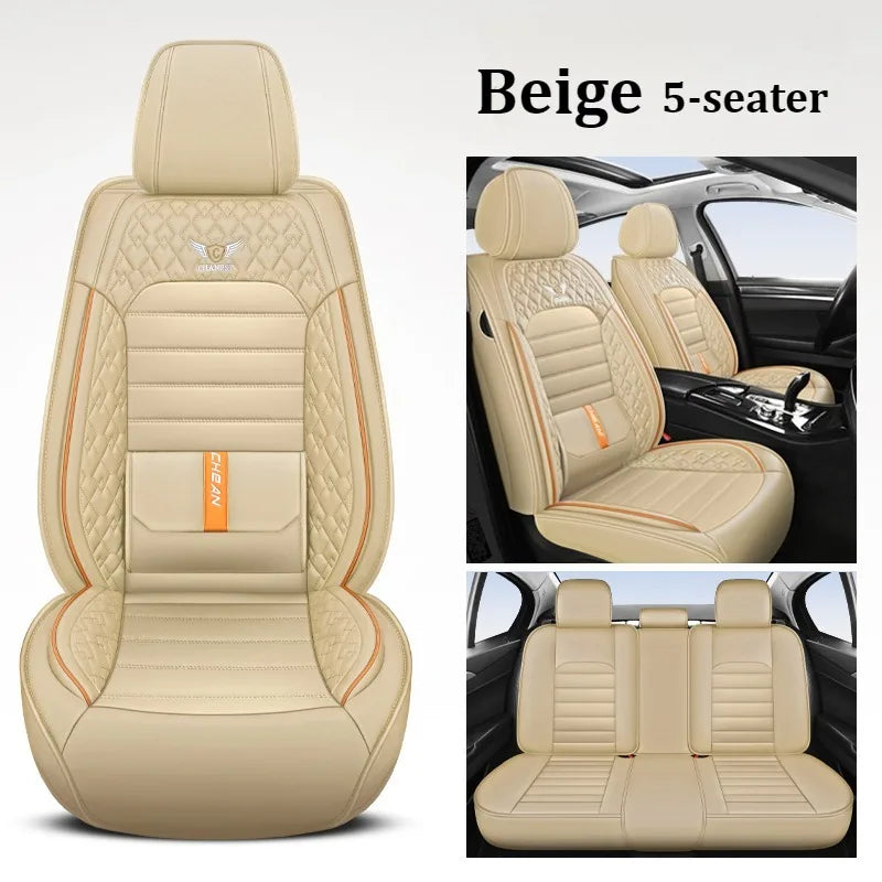 Ultra-Comfy & Durable Full-Wrap Leather Car Seat Covers – Premium Craftsmanship, All-Season, Universal Fit for Most Vehicles