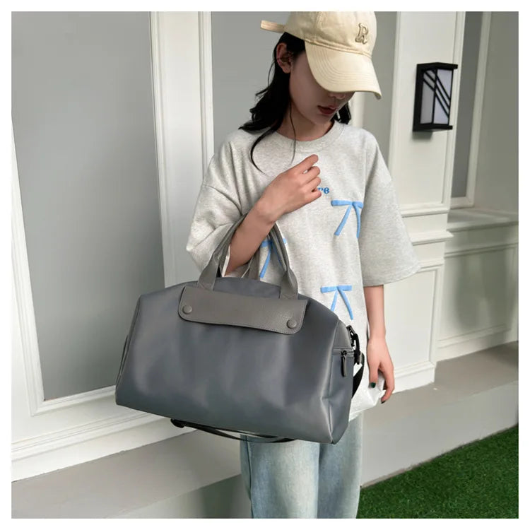 Sports Gym Bag for Women Travel Duffle Bag with Shoe Compartment & Wet Pocket Fitness Weekender Overnight Luggage Yoga Bag