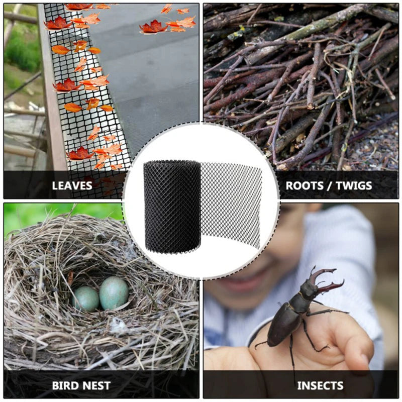 Guard Rain Anti-blocking Filter Gutter Guard Ladder Plastic Screen Mesh PVC Protective Net Leaf Guards