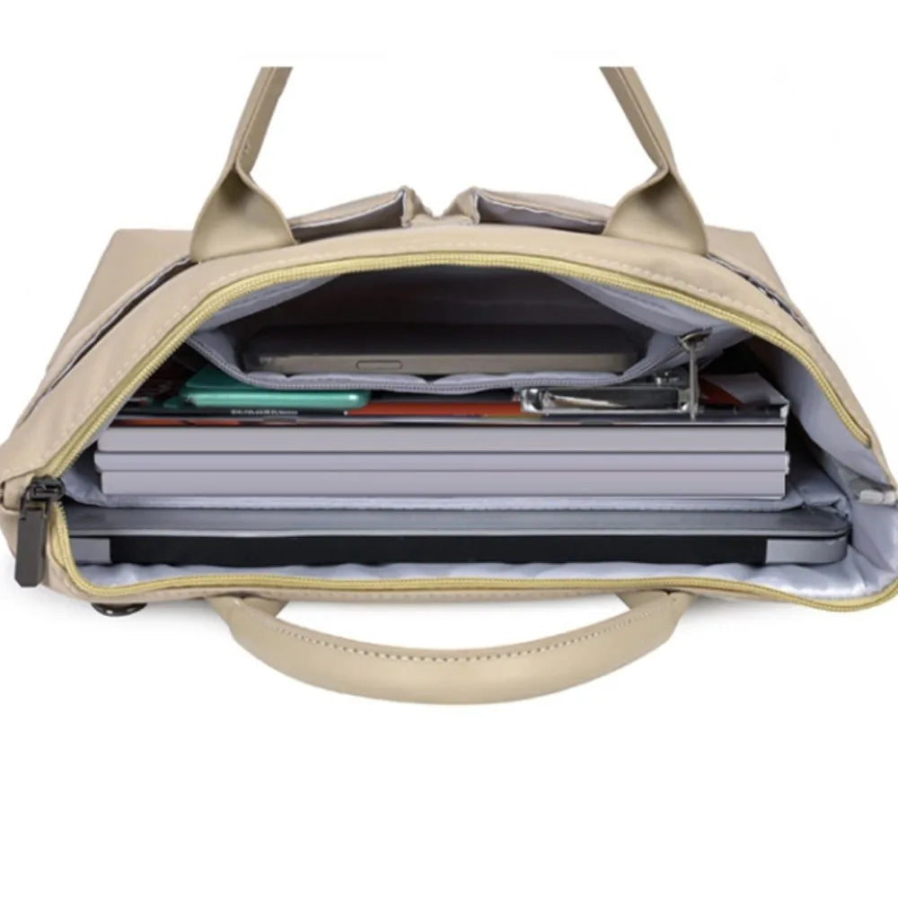 15.6inch Portable Laptop Bags Shoulder Strap with Handle Laptop Handbag Lightweight Solid Color Notebook Sleeve Bag Travel