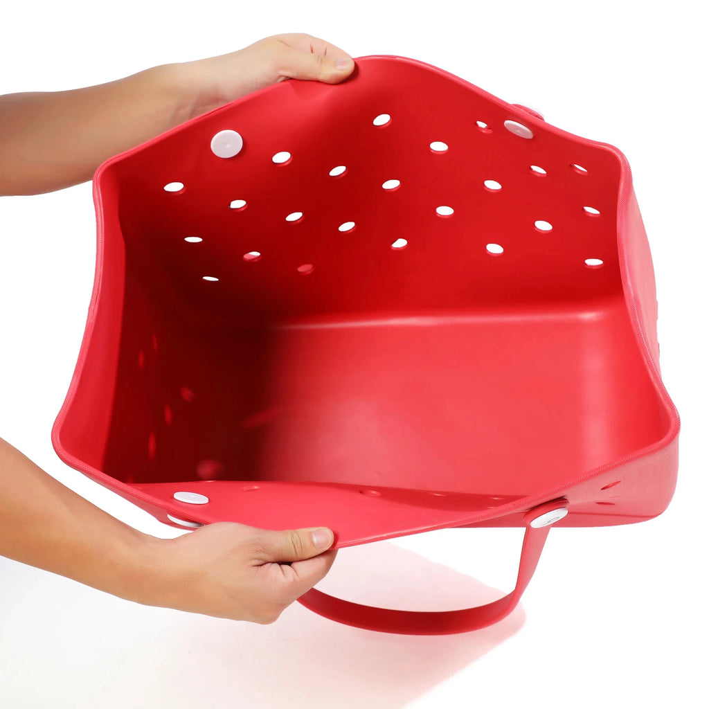 Luxury Beach Tote Bags For Women EVA Rubber M L XL Size Waterproof Travel Picnic Storage Basket Girls Shopping Handbag Bag