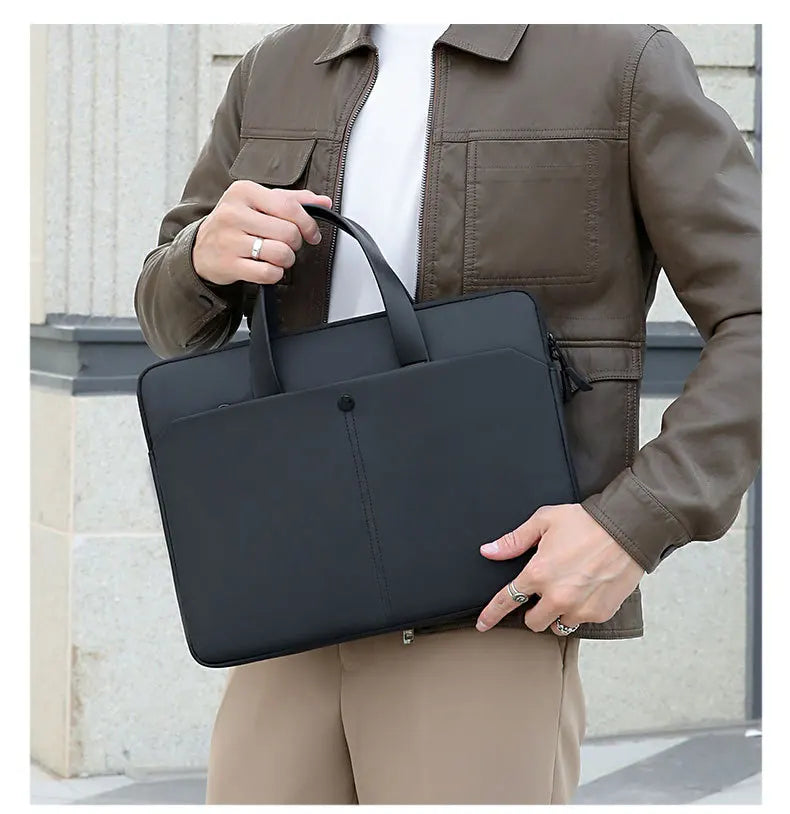 Commuting Laptop Bag, 14 Inch And 15 Inch Waterproof Crossbody Bag, Hand-held Briefcase, File Bag, Conference Materials Bag
